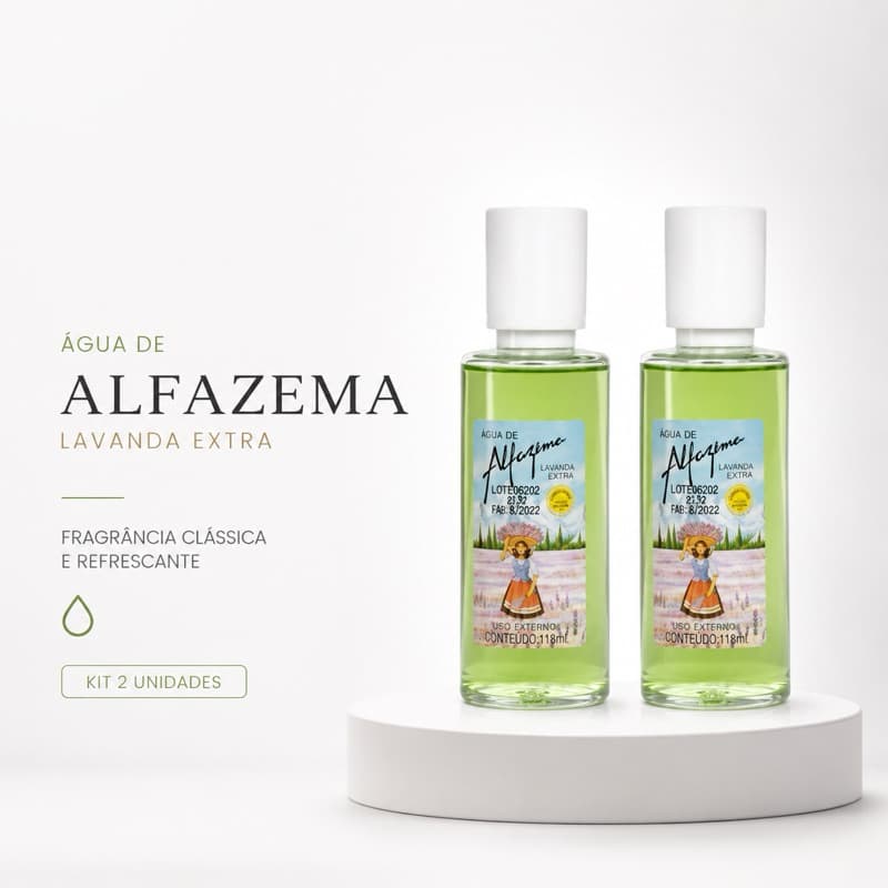Água de Alfazema Muriel Lavanda Extra Kit 2 Frascos 118ml Colônia Perfume Refrescante