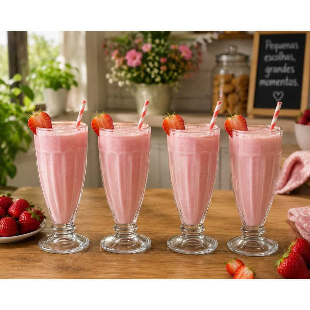 Taças de vidro transparente 310ml kit 2 ou 4 unidades conjunto luxo milk-shake sobremesa