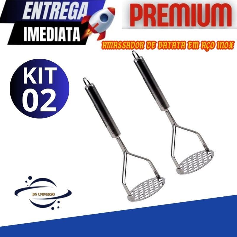 Amassador de Batata Legumes Cozinha Espremedor Manual Multiuso Aço Inoxidável