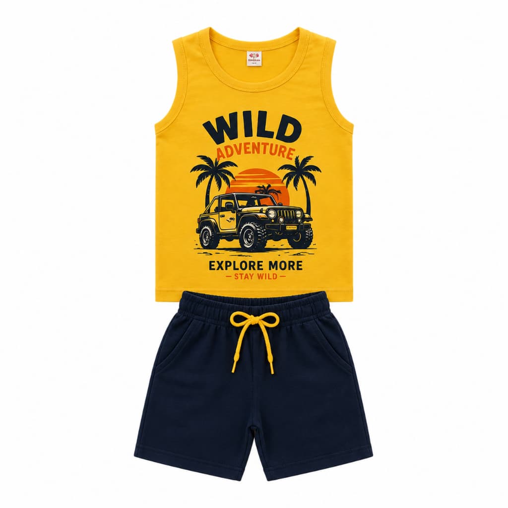 Conjunto roupa Menino Infantil Masculino Verão regata + bermuda Tamanho 1 ao 8 anos