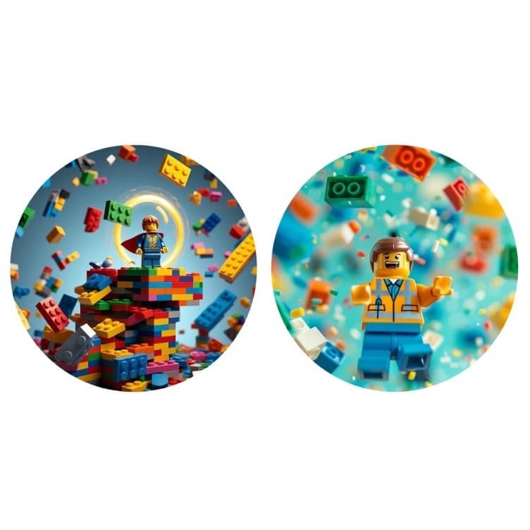LEGO - 70 Etiquetas Adesivas 4x4, a prova D'água