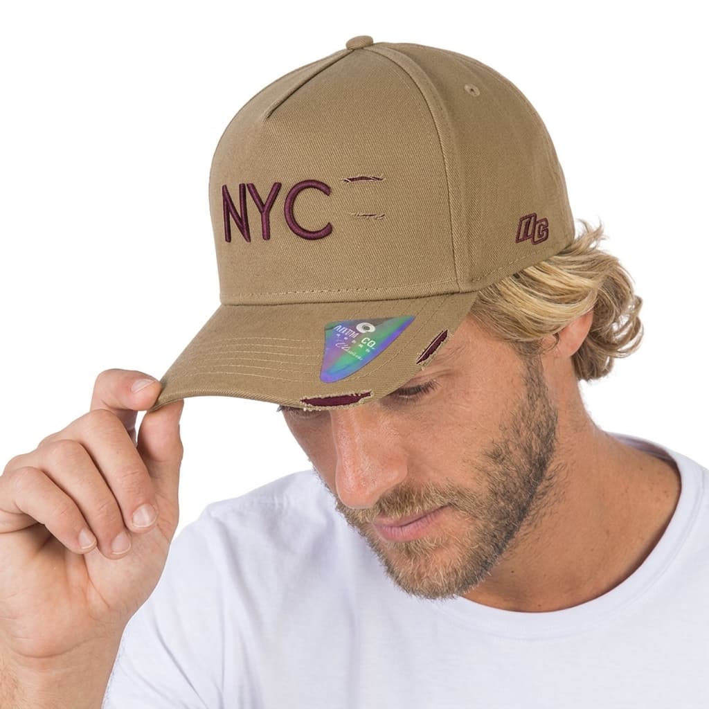 oné NYC Destroyed Aba Curva Anth Co Original Fitinha Alta Qualidade Unissex Qualidade