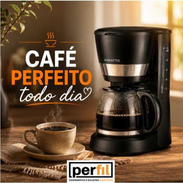 Cafeteira Elétrica 15 Xícaras 600ml 127V Agratto cafeteira eletrica cafeteira pequena filtro perman