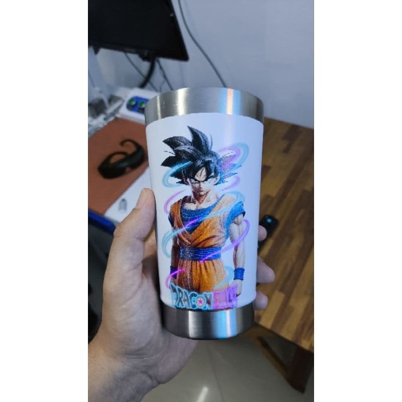 Copo Térmico Personalizado arte colorida em UV impressão direta