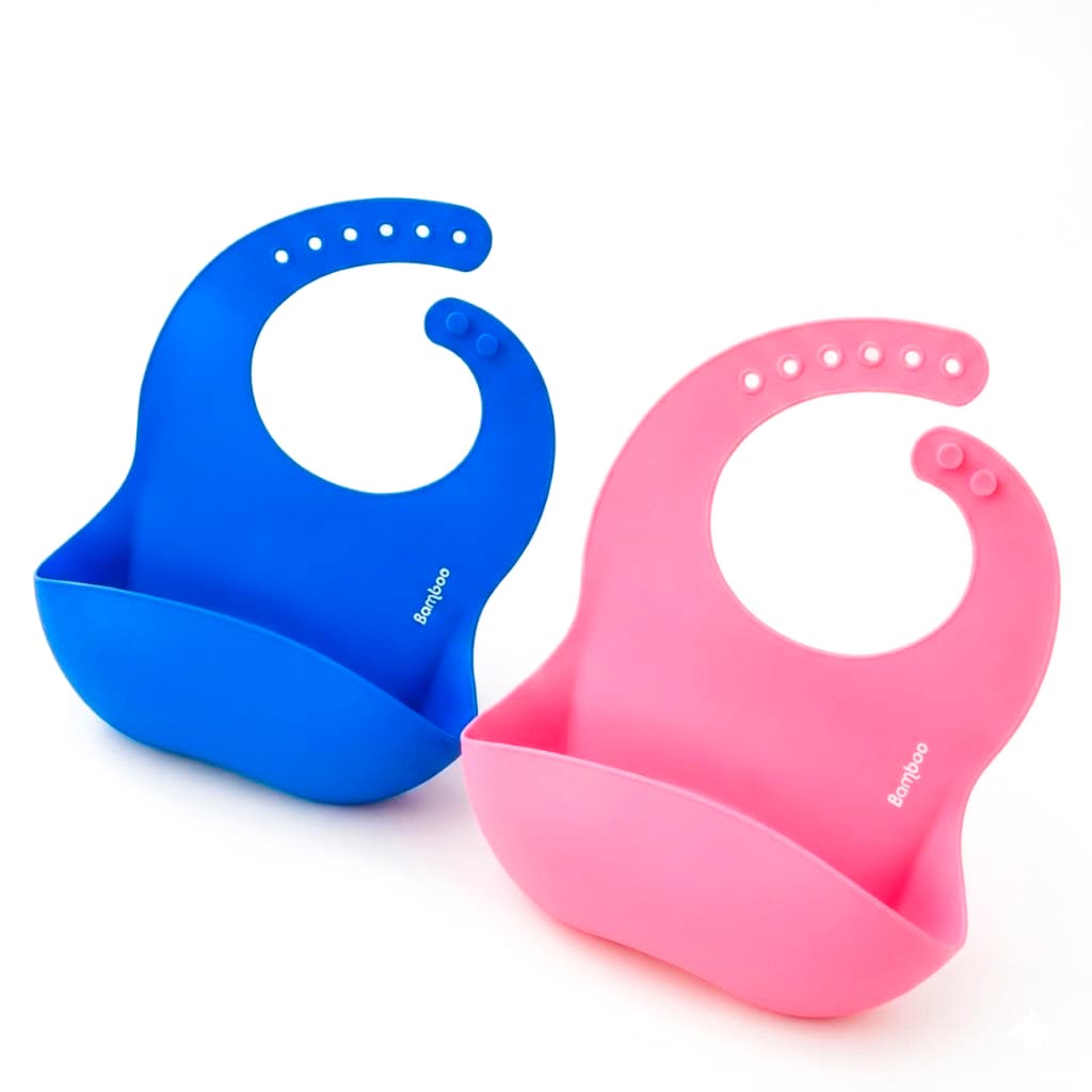 Babador De Silicone Impermeável Pega Migalhas Avental Bebê
