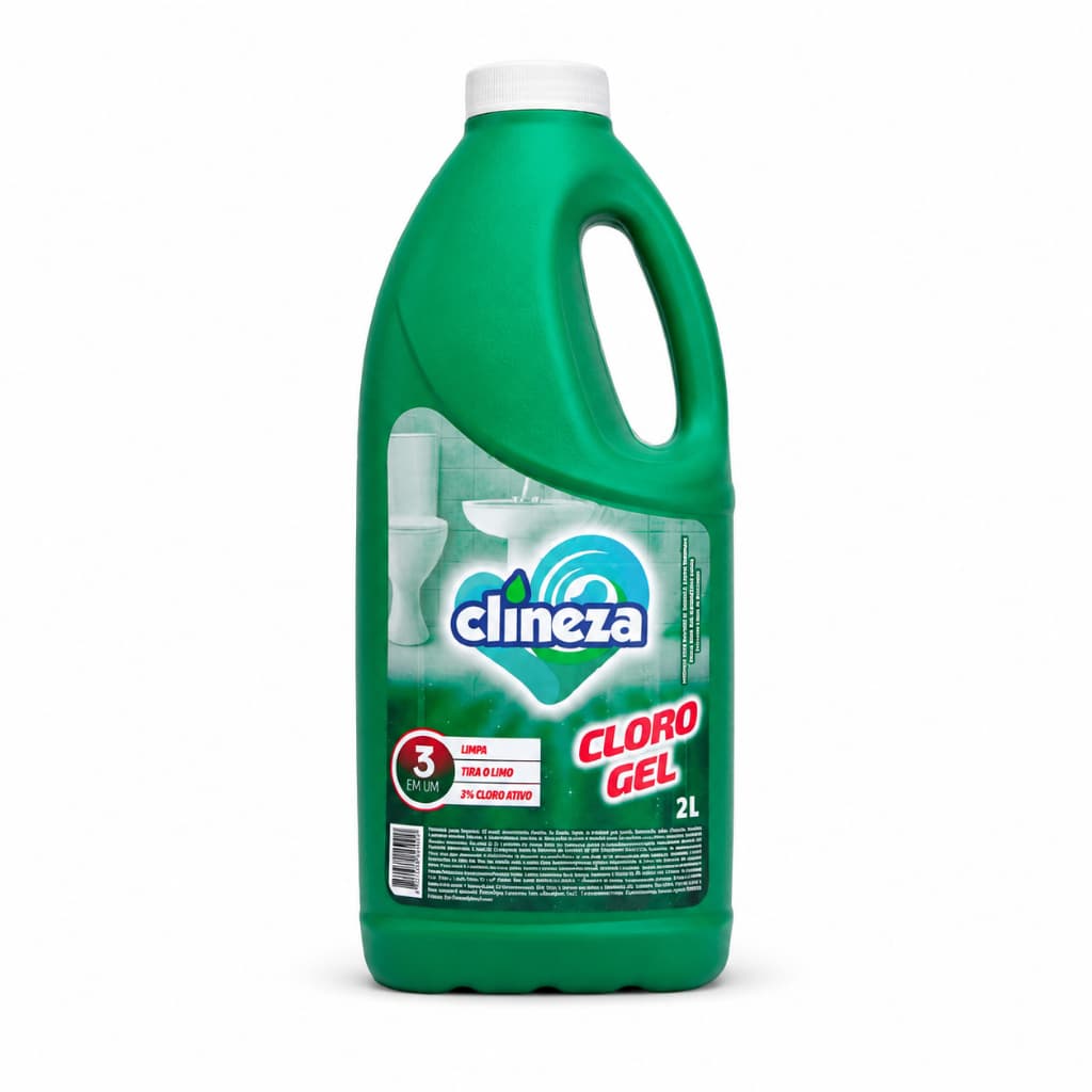 Cloro em Gel Clineza 2 Litros Potência de Cloro, Ação Prolongada, Multifuncional