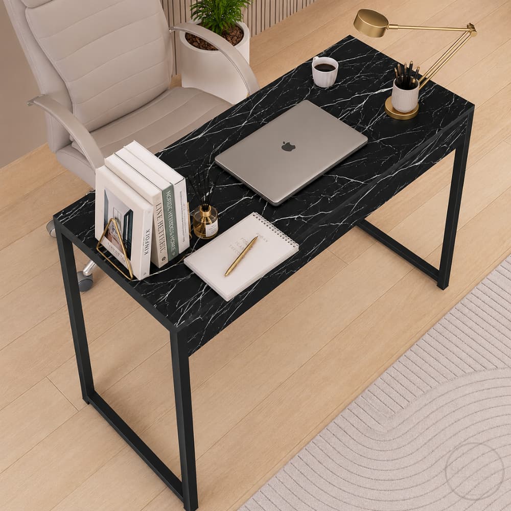 Escrivaninha Industrial Ferro Plus Mesa de Estudo Home Office Notebook
