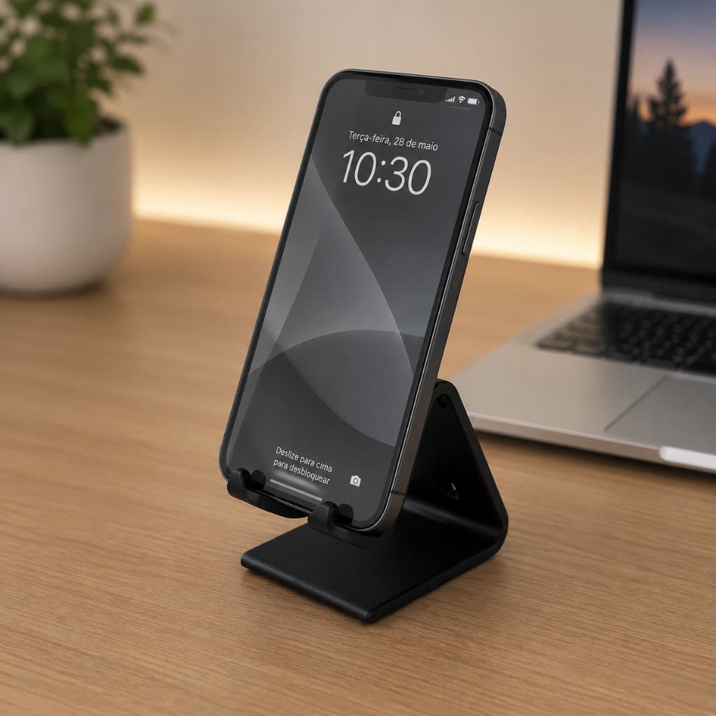 Suporte Celular Mesa | Porta Celular Vertical Para Escritório | Academia