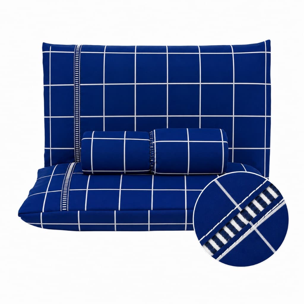 Lençol Solteiro Casal Queen King Ponto Palito 400 Fios Estampado 3 Peças