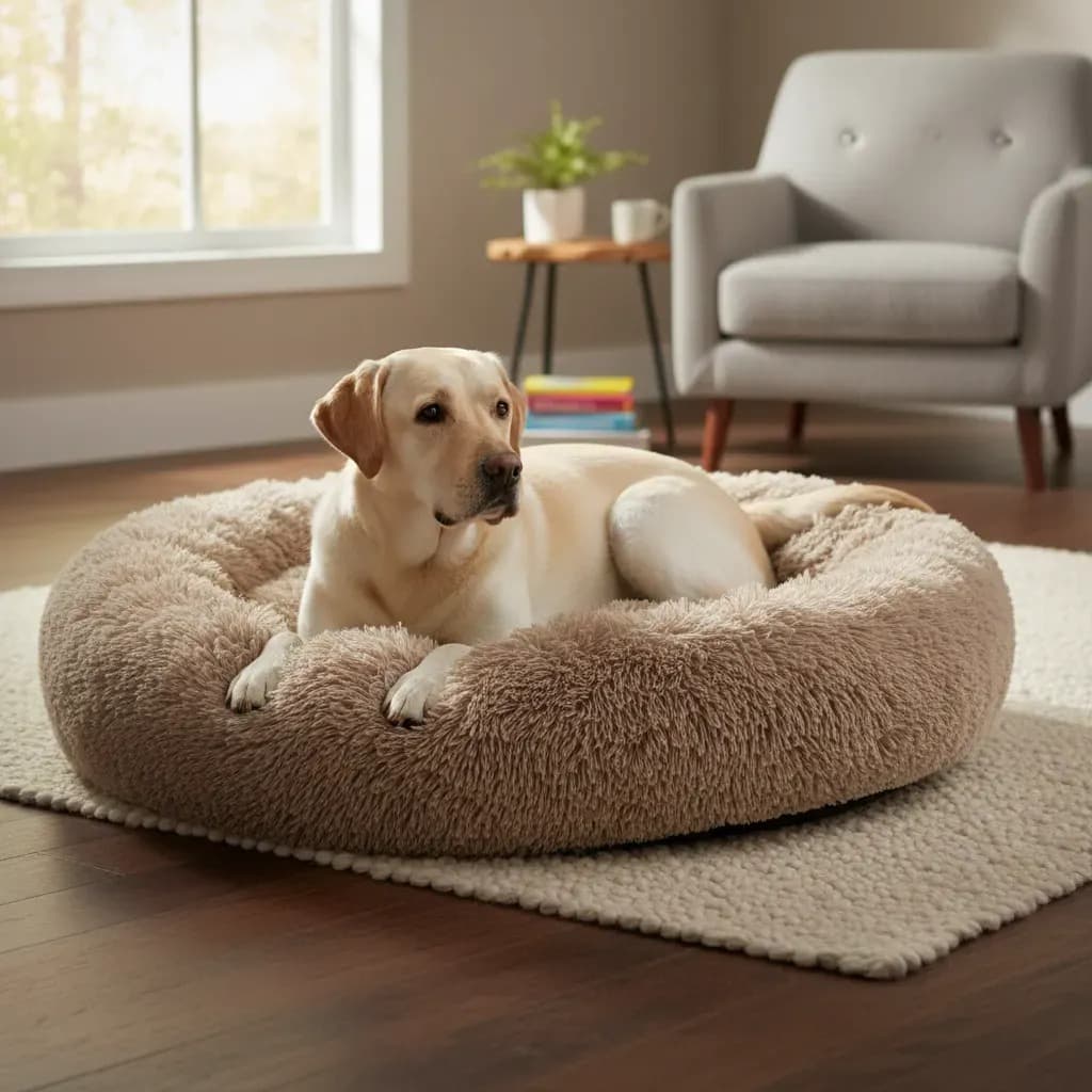 CAMA PET DONUT NUVEM PELUCIA G REDONDA CAMINHA Cachorros Gatos NUVEM ANTIDERRAPANTE IMPERMEAVEL TOCA