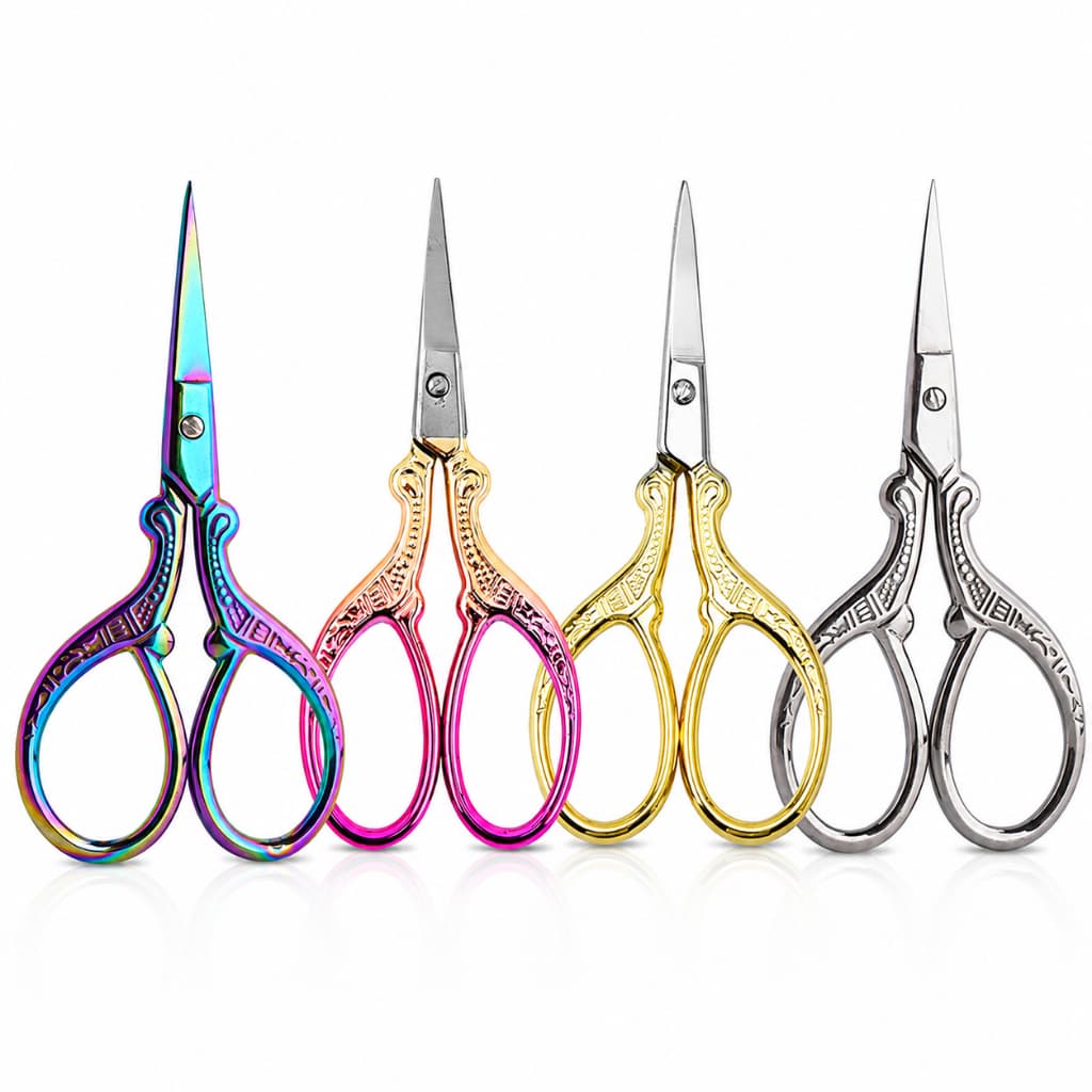Tesoura De Bordado Multiuso Com Cortador Bordado Croche Design de Sobrancelhas