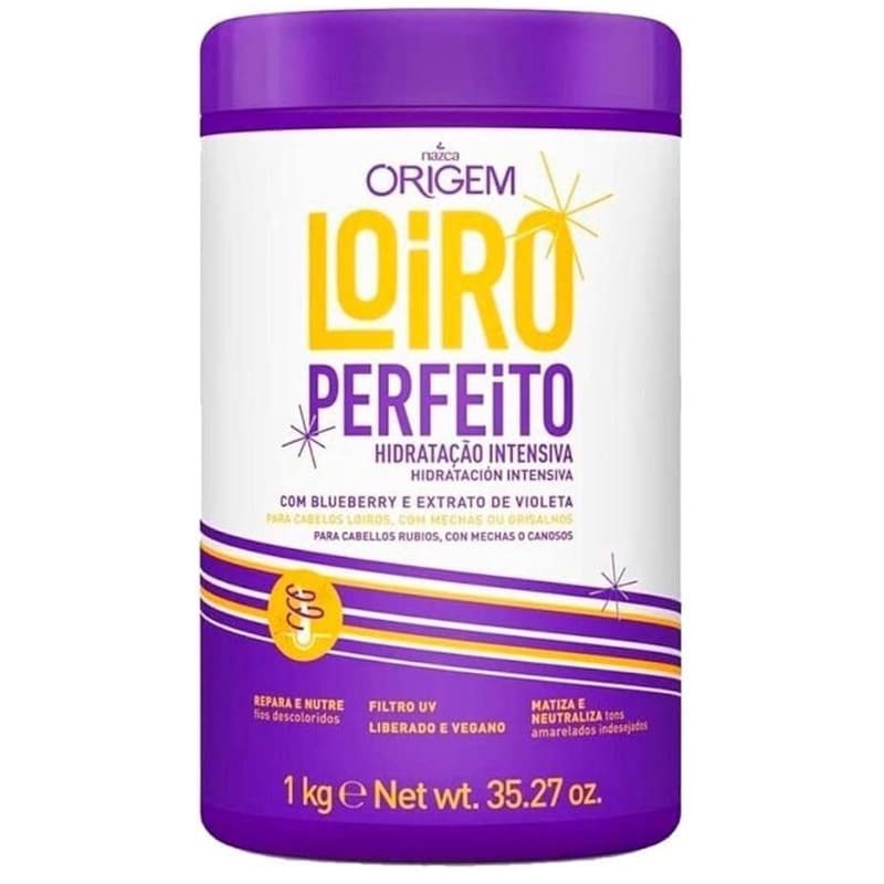 Hidratação Intensiva Loiro perfeito 1kg Origem - Nazca