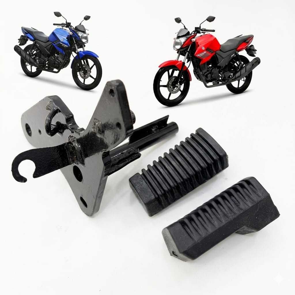 Yamaha Kit Estribo Pedal Apoio Cometa Com Par Borracha Fazer 150 ED SED 2016 a 2022 Alta Qualidade