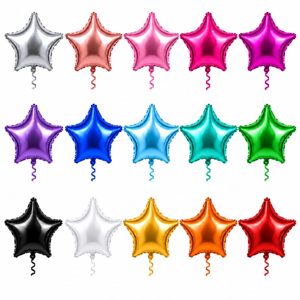 Kit 10 Balão Metalizado Estrela 10 Polegadas 22cm Festa Decoração Aniversário