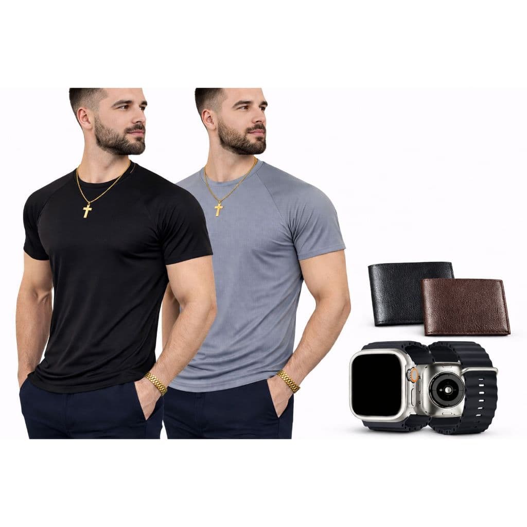 Kit Camisa Dry Fit + Óculos + Carteira Masculina Estilo Completo Promoção
