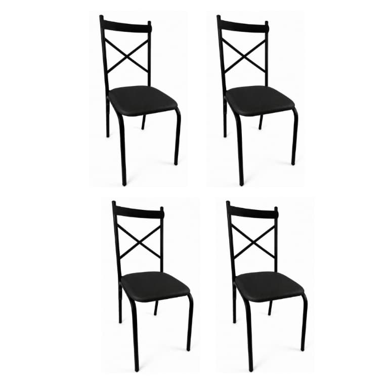 Kit 1/2/4 Cadeiras Buffet Em Aço Reforçado Ideal Para Sala de Jantar Cozinha Confortável Moderna