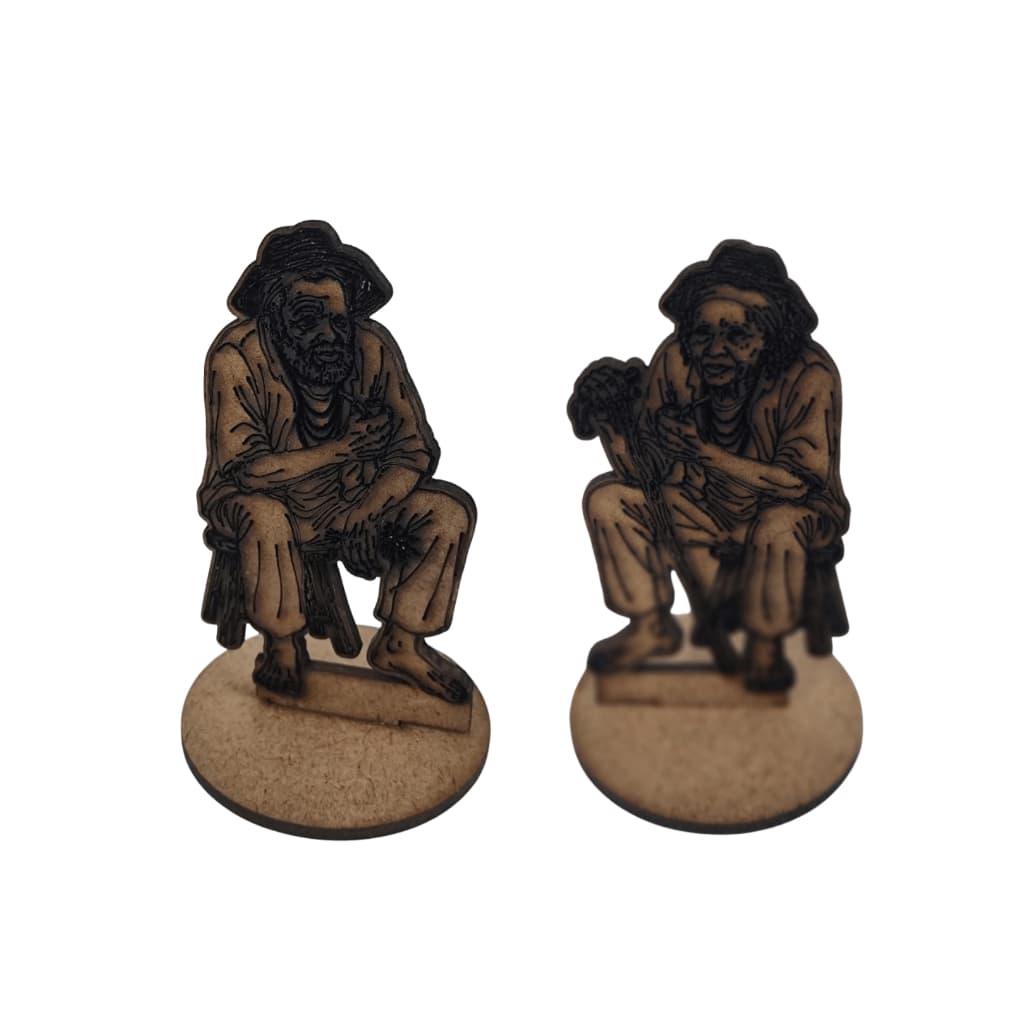 Totem Preto Velho Preta Velha MDF Cru mm Salve as Almas Decoração Terreiro Altar Umbanda
