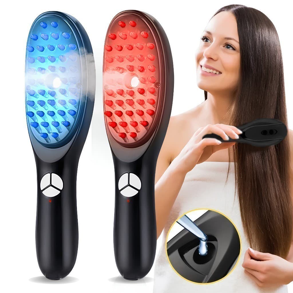 Escova Pente Massageador com Laser 4 em 1 Tratamento Capilar e Antiqueda