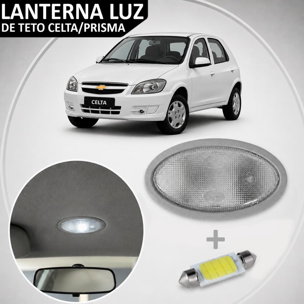 Lanterna Luz De Teto Celta 2001 a 2013 Prisma 2007 a 2012
