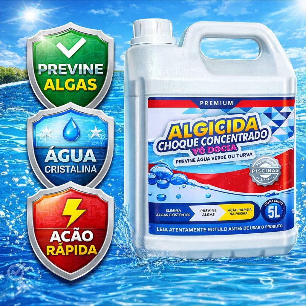 Clareador Choque água verde na piscina Econômico E Forte clarificante piscina verde
