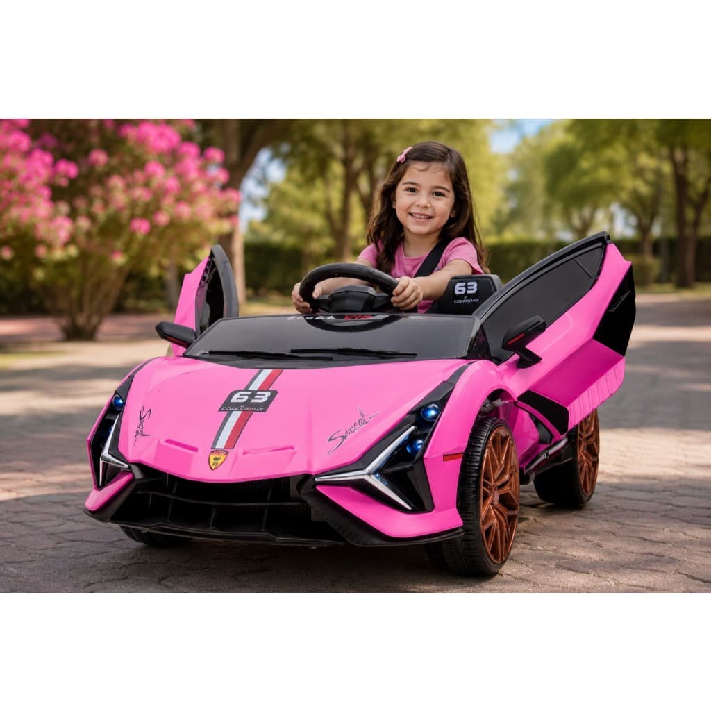 Carrinho Esportivo Elétrico Infantil - Rosa 12v - Menina - Carro