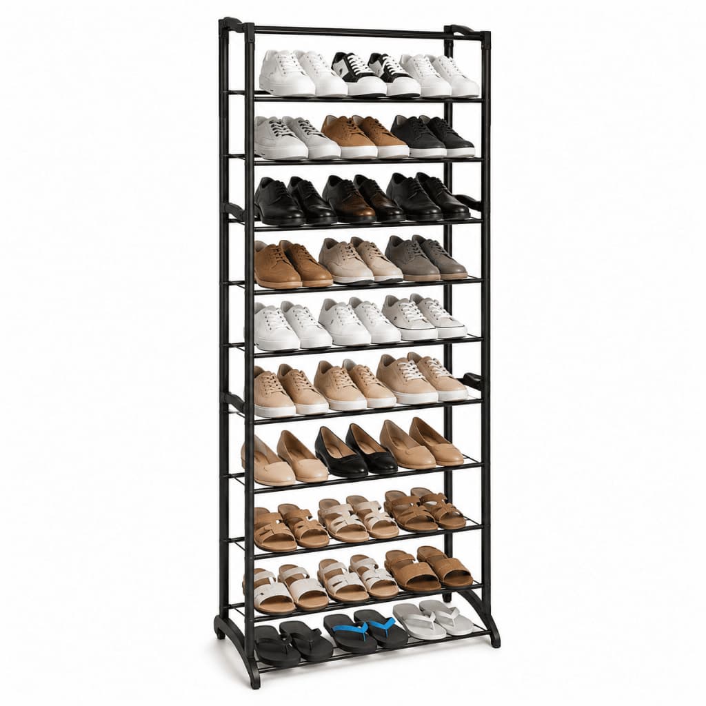 Sapateira Organizadora Vertical 10 Níveis Para 24 Pares