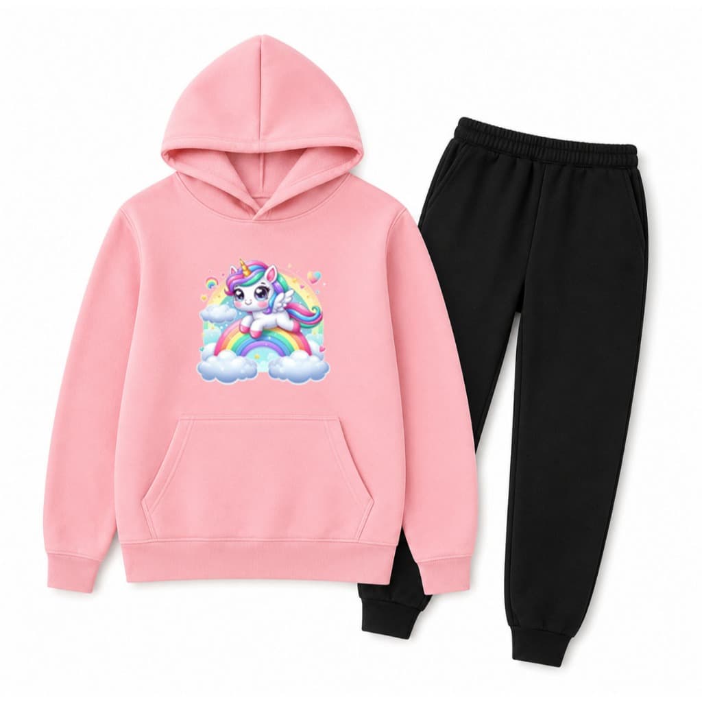 Conjunto Infantil Volta as Aulas Inverno Dia a Dia Menina Moletom + Calça Moletom