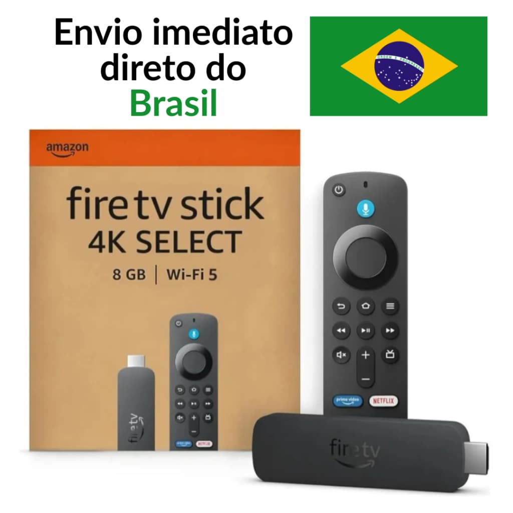 Amazon Fire TV Stick 4K 2ª Geração Wi-Fi 6E Alexa Controle de Voz 8GB/16GB UHD HDR10+