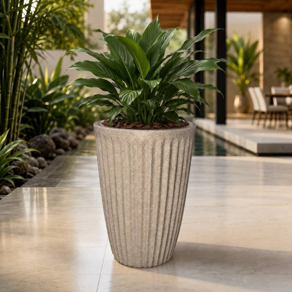 Vaso Planta Flor Coluna Romana Nº1 Polietileno Jardim Varanda Luxo 3D