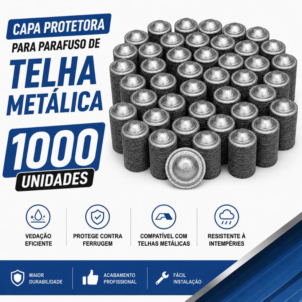 Capa Protetora Veda Parafuso De Telha Metálica 1000 Un