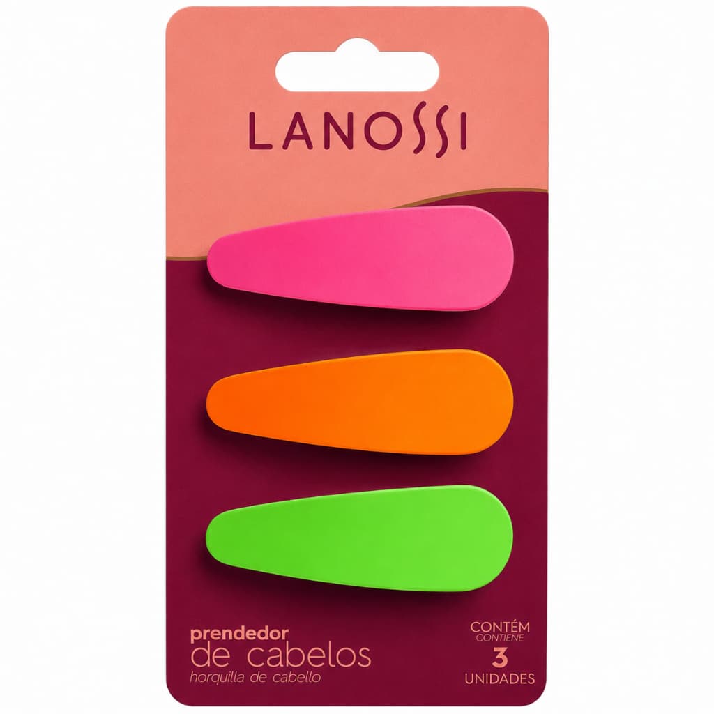 Tic Tac Prendedor De Cabelo Neon Lanossi