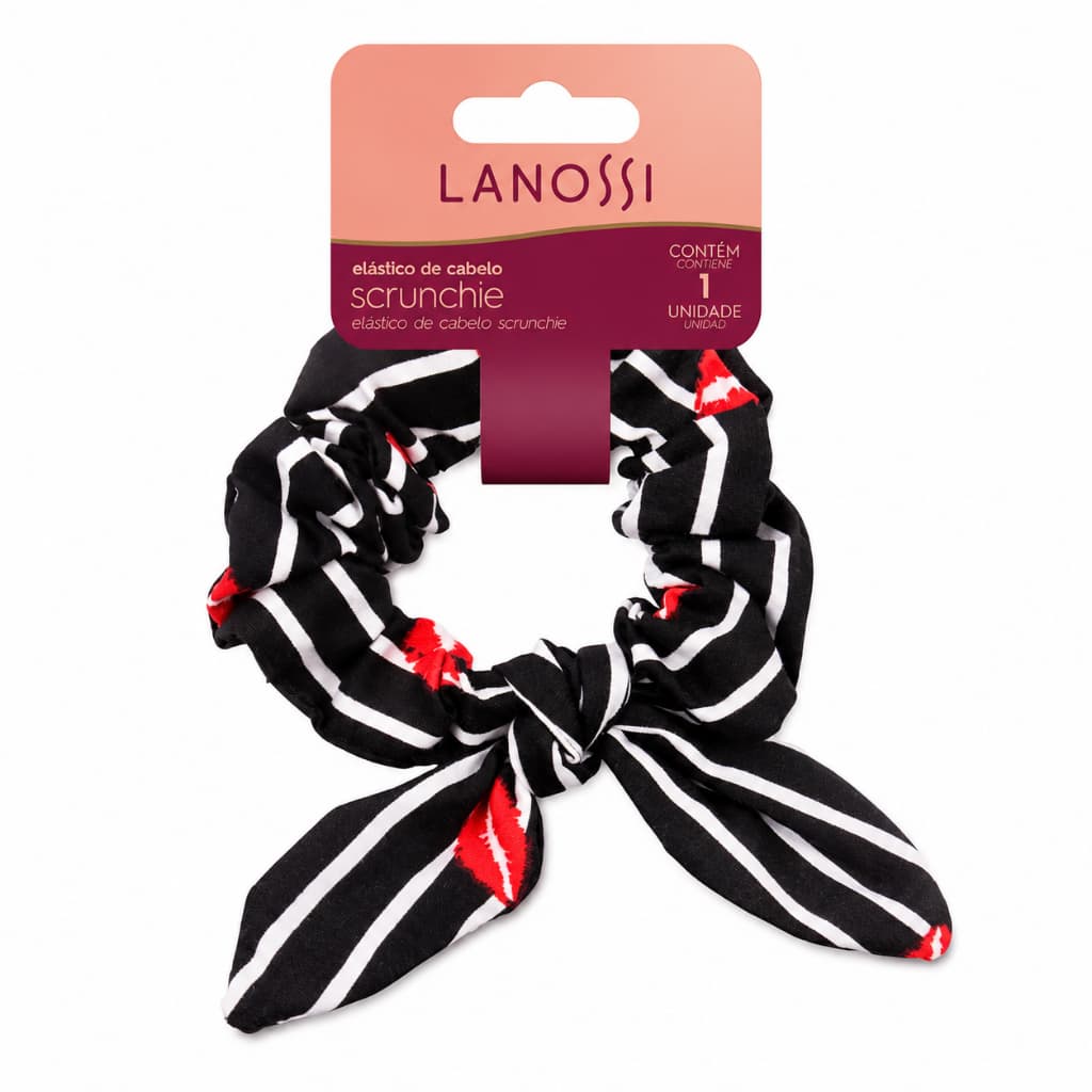 Elástico De Cabelo Pulseira Scrunchie Xuxinha Lacinho Kiss Lanossi