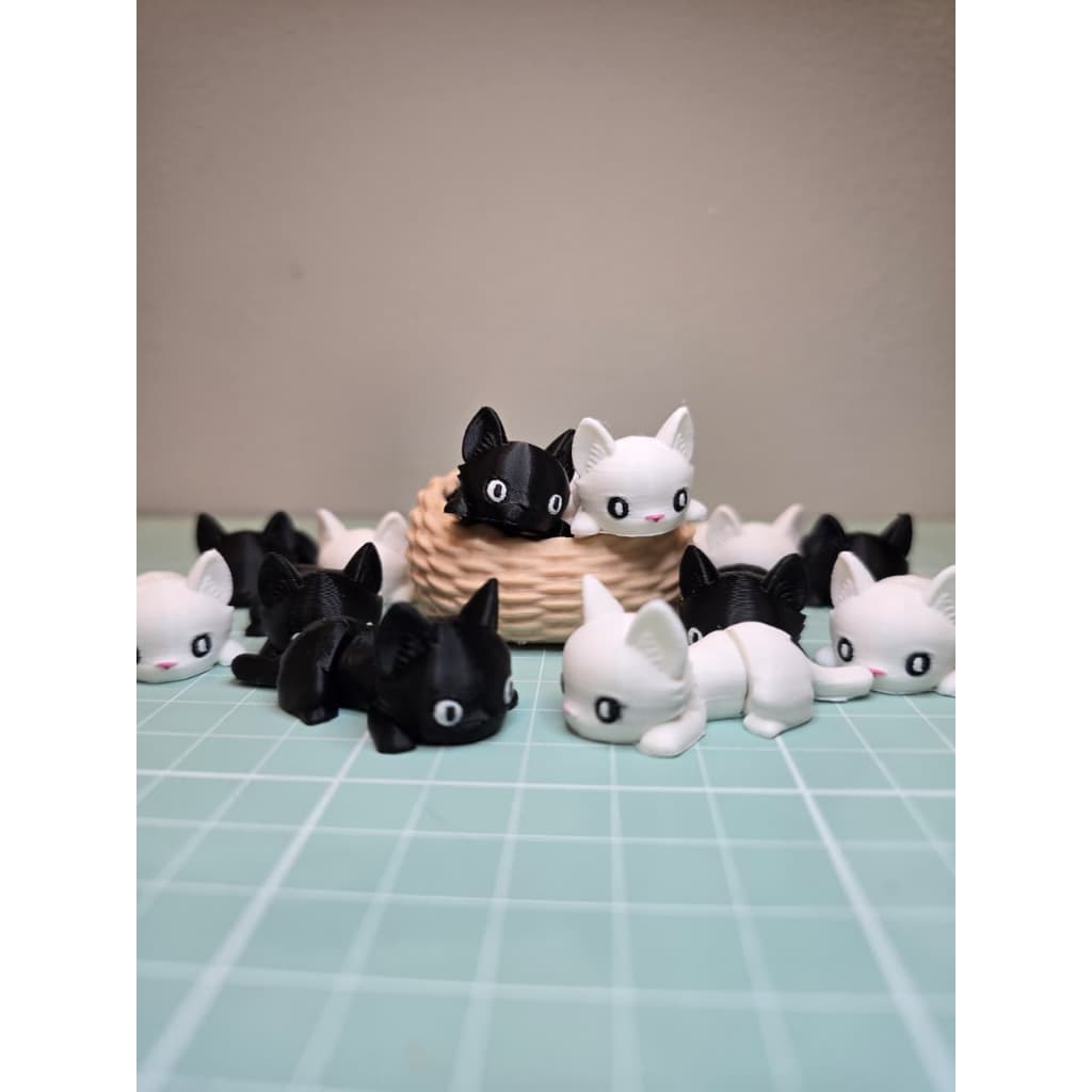 Mini Gatinho Articulado Colecionável em Impressão 3D