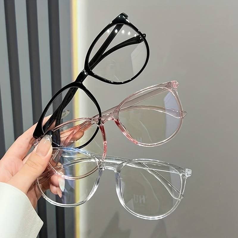 Óculos Anti Luz Azul Feminino p/ Computador Anti Reflexo Lentes Substituíveis,Armação