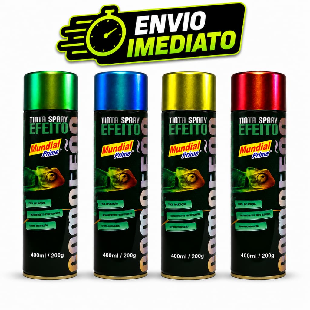 Tinta Spray Efeito Camaleão 400ml Uso Geral E Automotivo - Mundial Prime