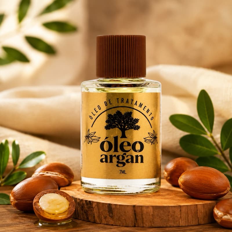 ÓLEO DE ARGAN CAPILAR 7ML REPARADOR DE PONTAS ANTI FRIZZ HIDRATAÇÃO BRILHO E MACIEZ TÁ LINDA