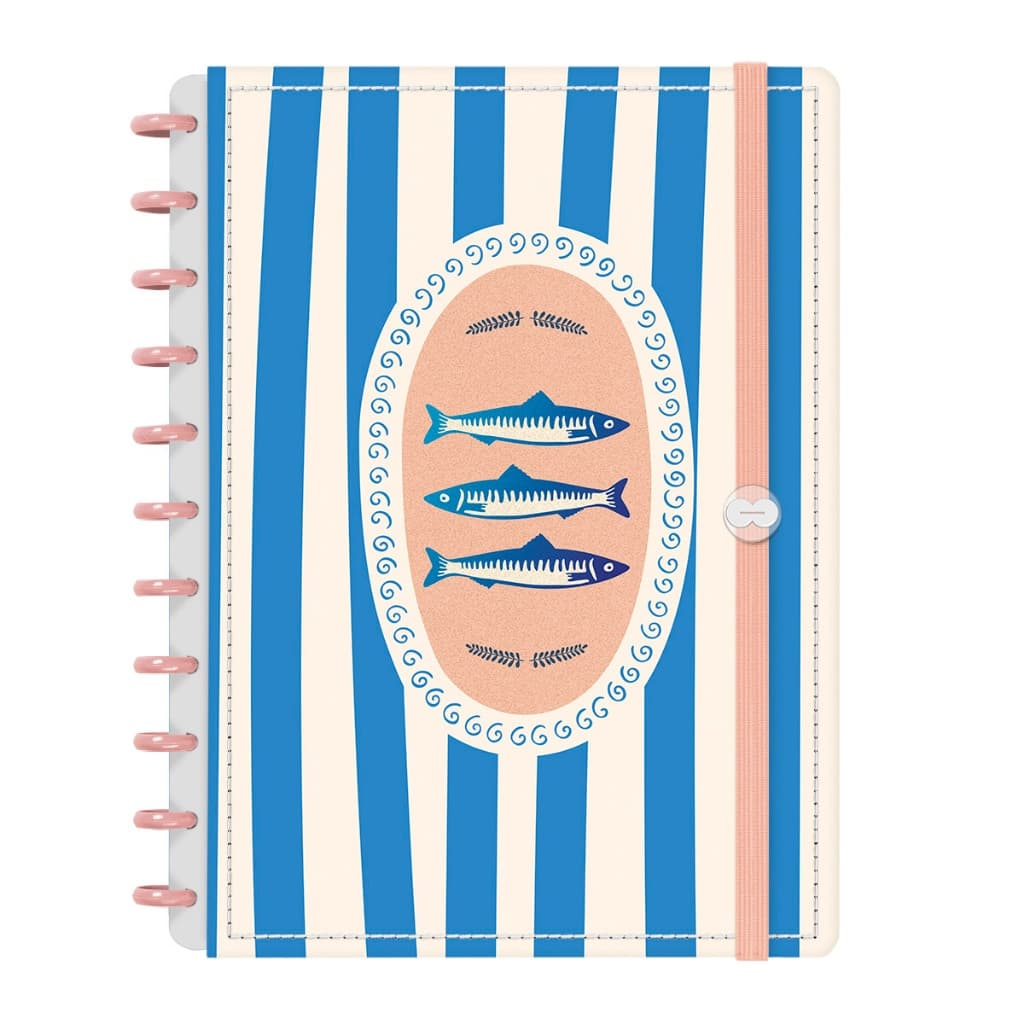 Caderno Iscool Disc Inteligente Sardinhas Mariner's Market P M G M+ G+