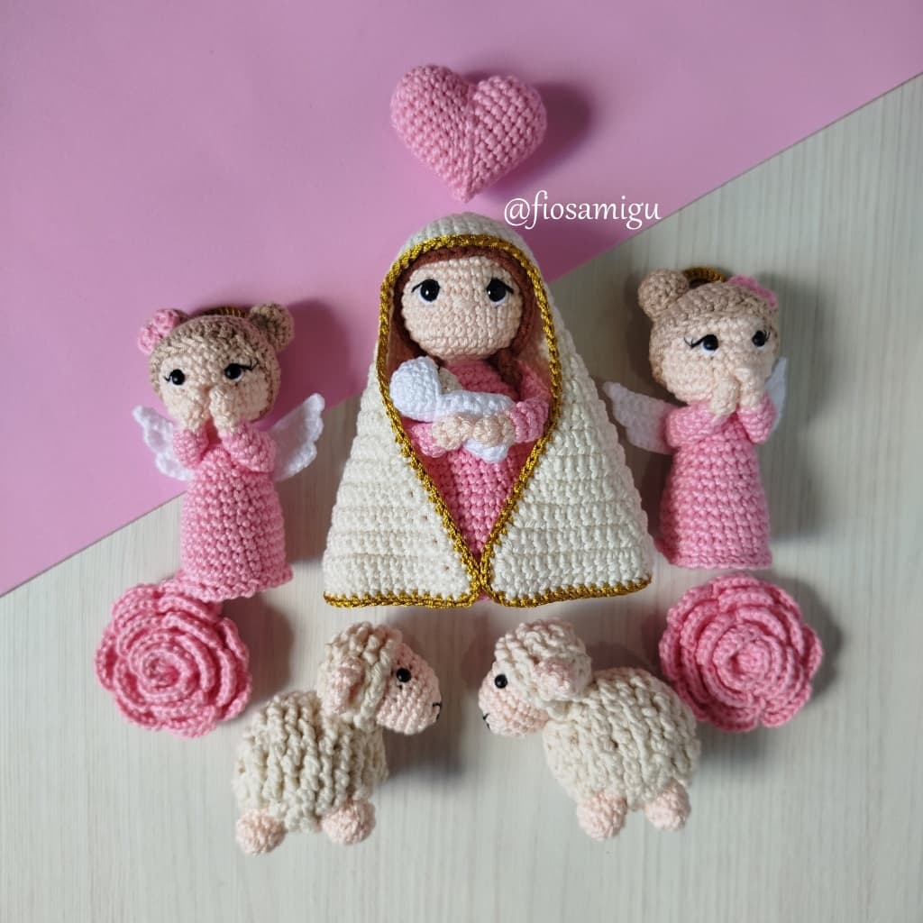 Monte seu mobile, amigurumi, crochê, 14 peças, SEM suporte