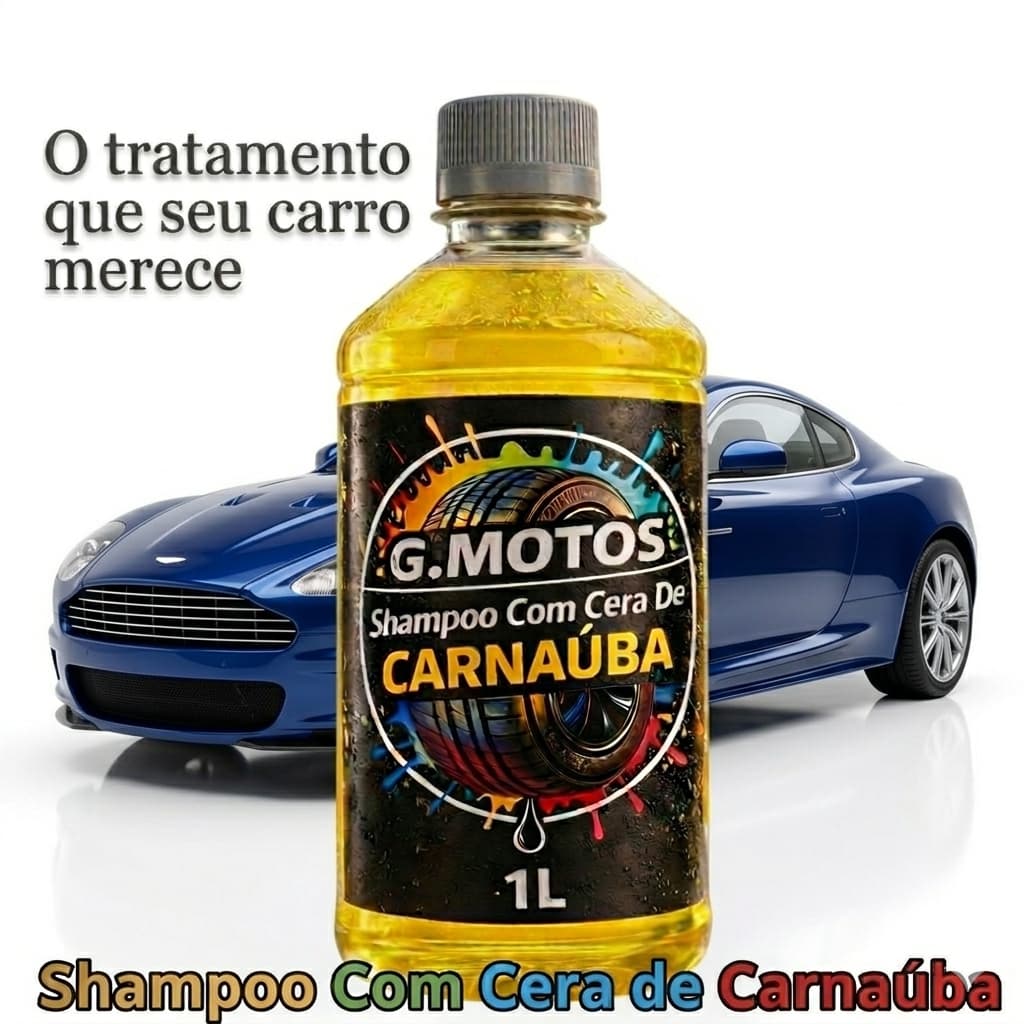 Shampoo Automotivo com Cera de Carnaúba 1L – Brilho e Proteção EXTREMA