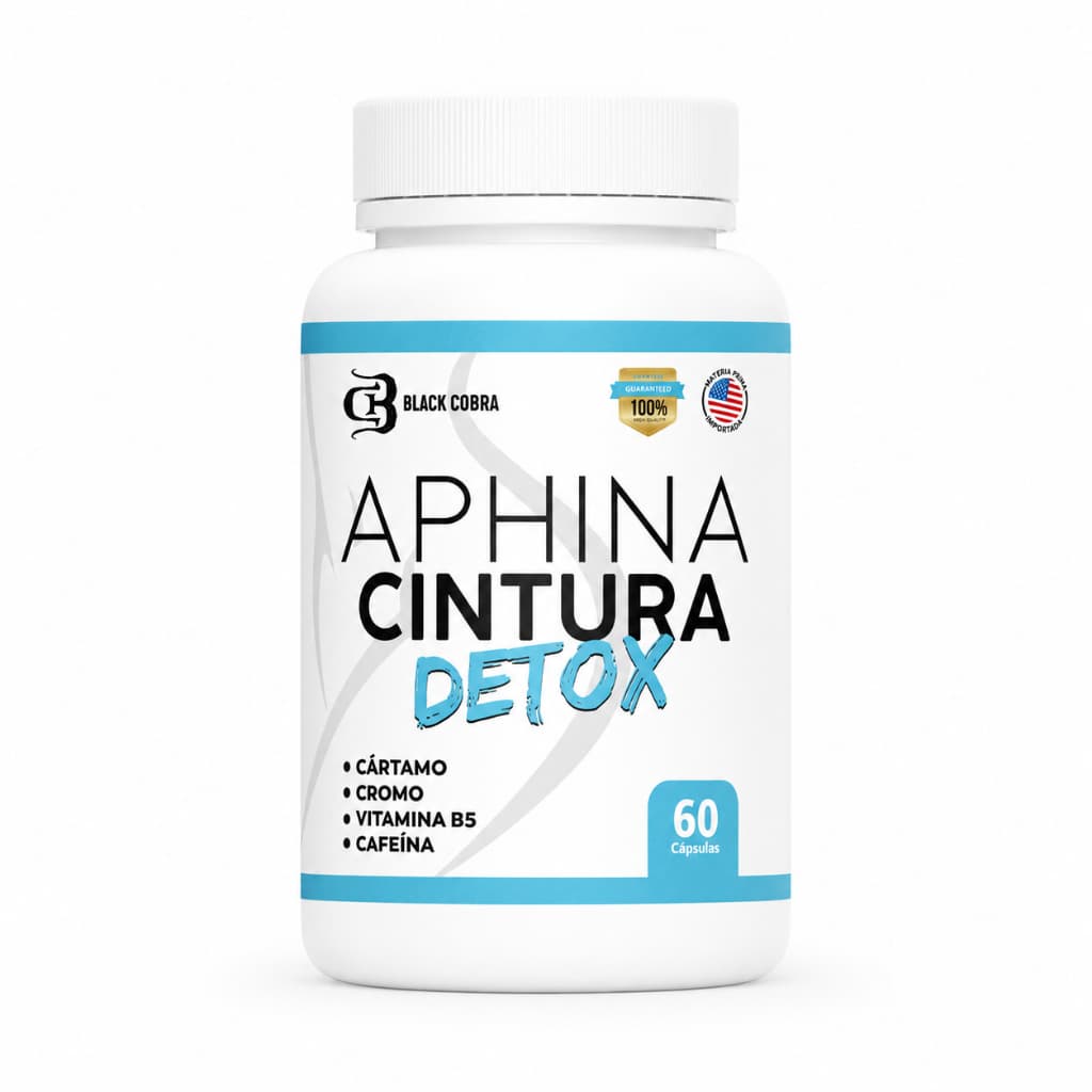 Aphina Cintura Detox 60 Caps Redutor Do Apetite E Medidas