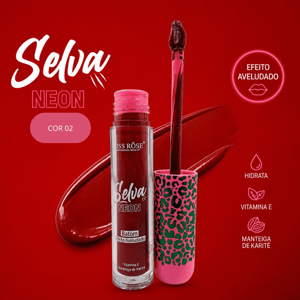 💄 Batom Líquido Selva Neon Miss Rôse