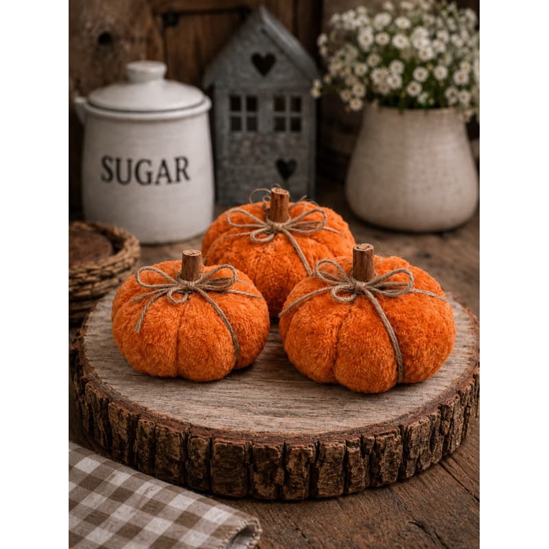 KIT 3 ABÓBORAS PELUCIA DECORACAO FARMHOUSE DECORAÇÃO RÚSTICA
