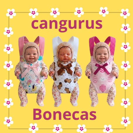 Canguru Para Bonecas Reborn e baby alive  boneca estrela e outras