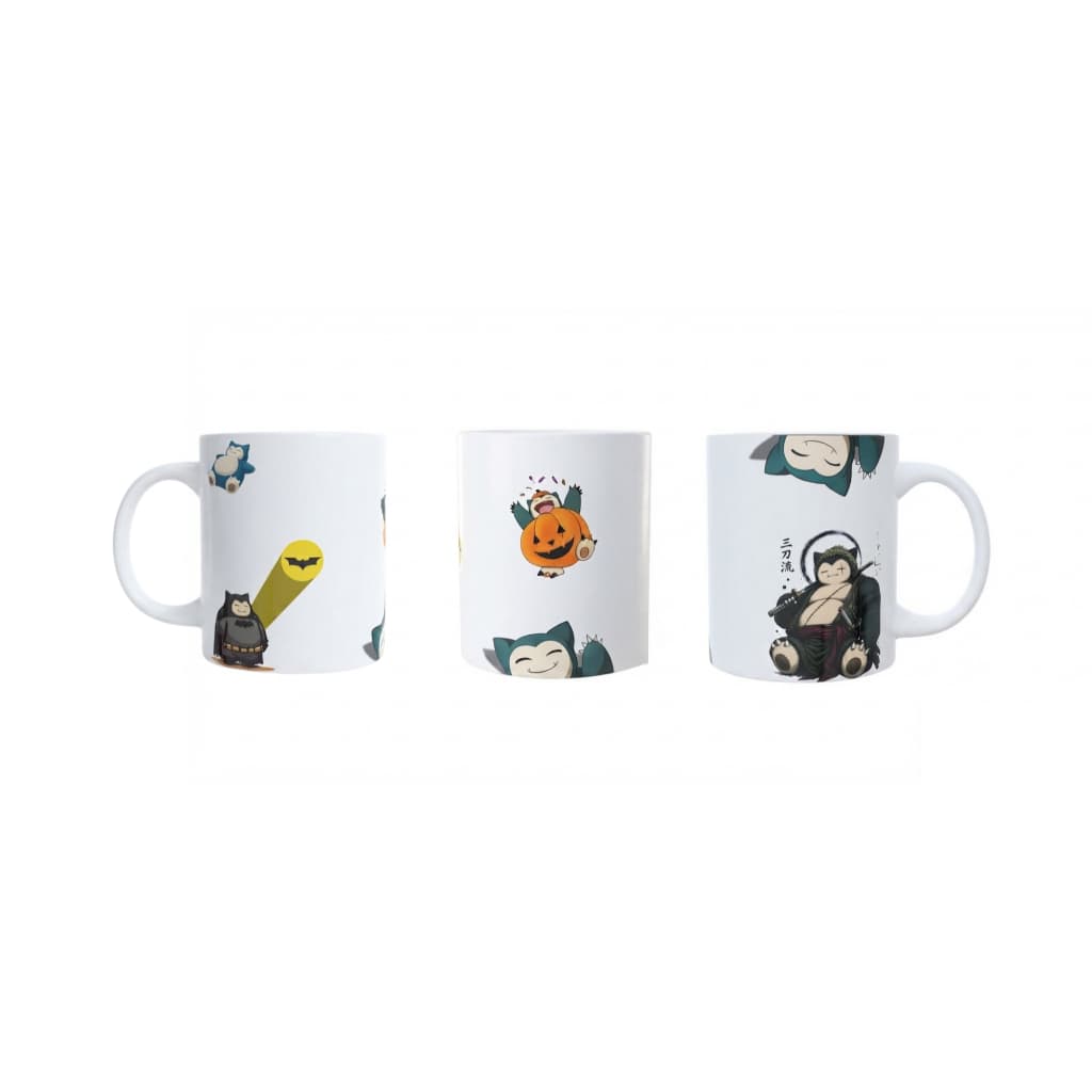Caneca Personalizada Snorlax Halloween Pokémon Anime Geek Sublimada 325ml Presente Criativo