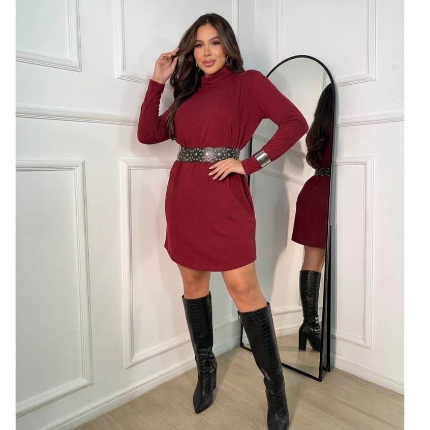 Blusão Cacharrel Vestido Poncho Lanzinha Inverno Gola Alta Tendencia Moda Feminina Look Arraiá