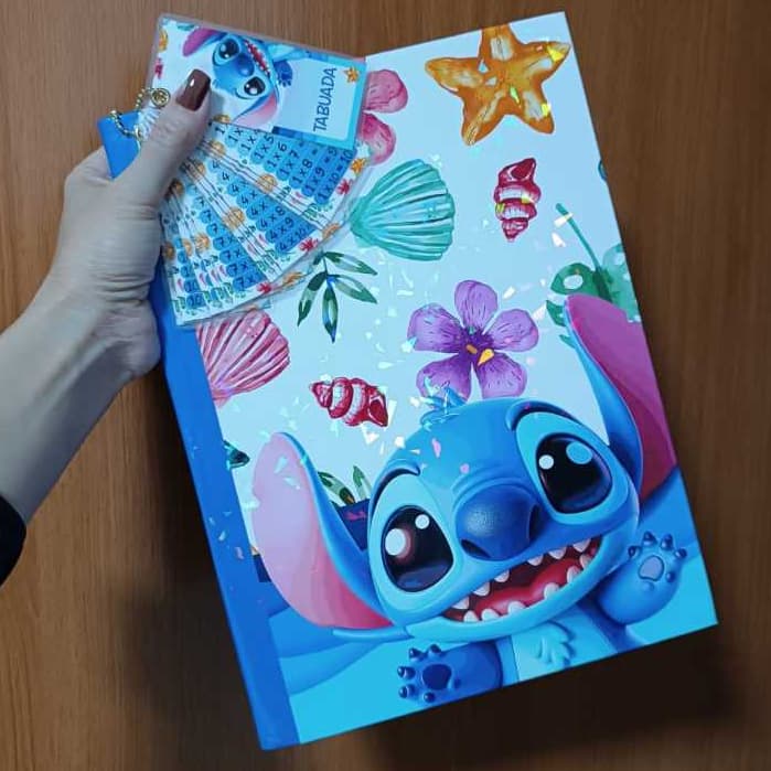 Cadernos Personalizados + Chaveiro Tabuada  - Temáticos - Caderno Capa Dura Brochura