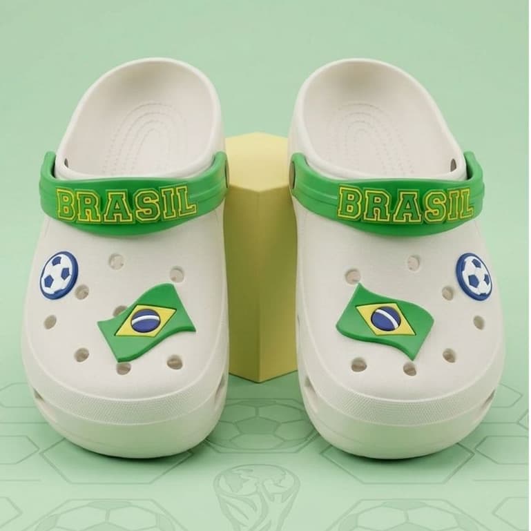 Calçado Adulto Infantil Brasil macio leve Confortavel antiderrapante Estilo copa do Mundo