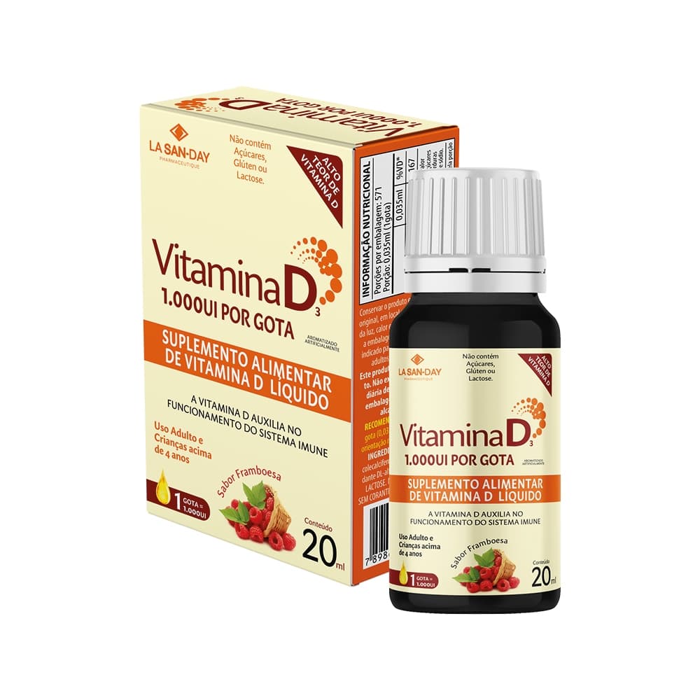 Vitamina D3 1.000ui - 20ml - La San Day