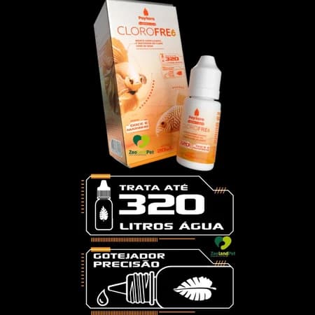 Anti Cloro Neutralizador Instantâneo 20ml Para Aquário Água Doce e Marinho