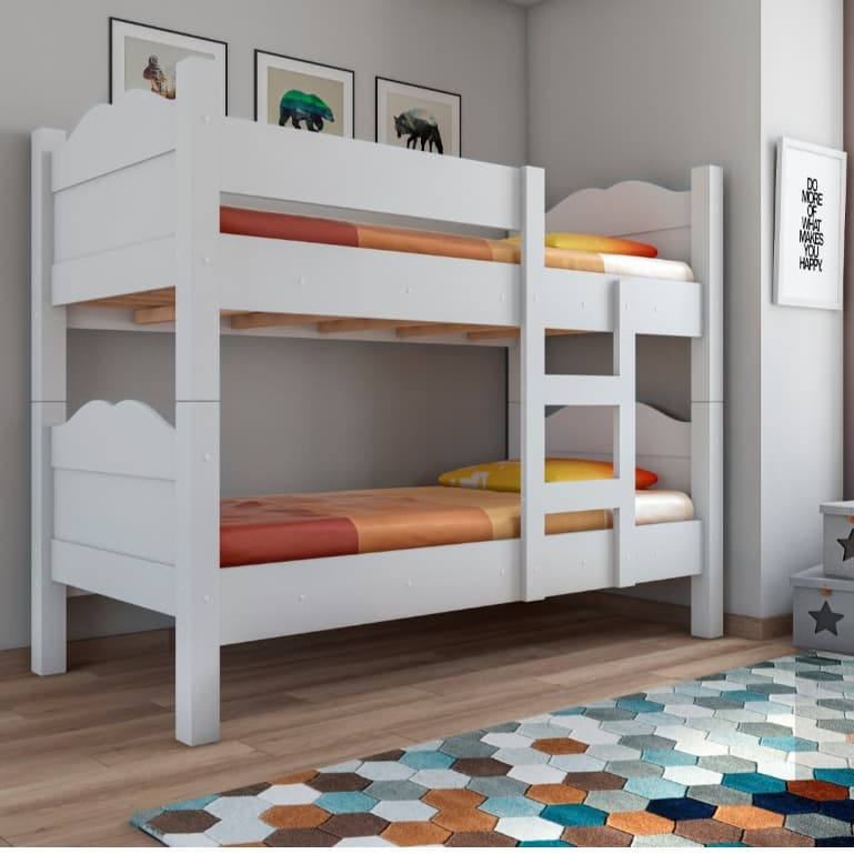 Beliche Madrid Solteiro Multifuncional Transforma Em 2 Cama Com Escadinha E Grade De Proteção